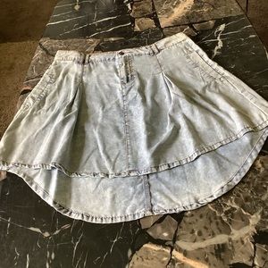 Adam Levine denim hi lo skater skirt size 11/12